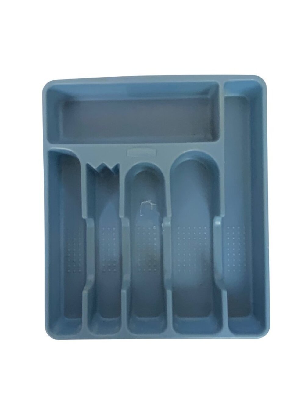 Vintage Rubbermaid Cutlery Flatware Organizer Tray Blue Plastic Kitchen Storage